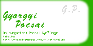 gyorgyi pocsai business card